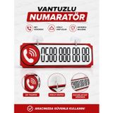 Tofaş Murat 124 Uyumlu Dekor Plakalı Numaratör Kırmızı 20,5 X 7,5 ŞHN