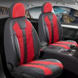 Tofaş Şahin 1.6 Uyumlu Lüx Deri Detaylı Oto Koltuk Kılıfı Ön Arka Takım Vista Serisi Kırmızı
