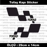 Tofas Sticker Yan Kapi Serit Tuning Model Set Etiket 2Li Siyah