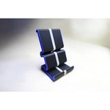 TOFF Garage Çift Yönlü Telefon Standı Tutucu| Dikey & Yatay Kullanım | 3D Baskı Masaüstü Telefon Tutucu | 11 x 7 cm - Lacivert - Siyah
