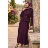 TOFİSA Elbise Ceket İkili Takım Mürdüm - 28664-MURDUM