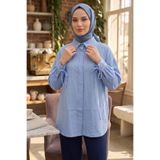 TOFİSA Gizli Düğmeli Çilek Tunik - 1305-BEBE-MAVI