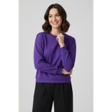 TOFİSA Kadın Bisiklet Yaka Oversize Sweatshirt - 27955-MOR