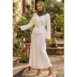 TOFİSA Kemerli Etekli İkili Takım Beyaz - 28645-BEYAZ