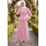 TOFİSA Kemerli Etekli İkili Takım Pembe - 28645-PEMBE