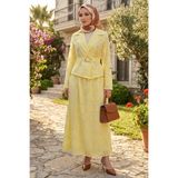 TOFİSA Kemerli Etekli İkili Takım Sari - 28646-SARI