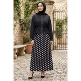 TOFİSA Puantiye Desenli Etekli Takım Siyah - 28647-SIYAH