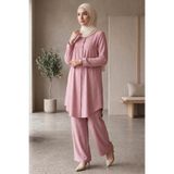 TOFİSA Riz Tunik Pantolon İkili Takım Gül - 2129-GUL