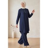TOFİSA Riz Tunik Pantolon İkili Takım Lacivert - 2129-LACIVERT