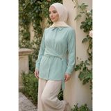 TOFİSA Toka Kuşak Detaylı Tunik Mint - 28728-MINT