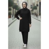 TOFİSA Tunik Pantolon Modal İkİli Takım - 28004-SIYAH