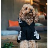 Tofitowel Küçük Irk Köpek Piramit Desenli Siyah Bornoz