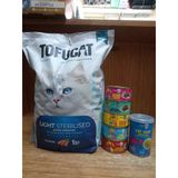 Tofucat Kısırlaştırılmış Düşük Tahıllı Yetişkin Kedi Kuru Mama Somon Balıklı 1.5 Kg+5 Adet Karışık Aroma Püre Kedi Konserve 85 Gram+1 Adet Balıklı Kedi Çorbası 135 Ml