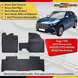 Togg T10X Paspas Araca Özel Suv 2023 ve Sonrası Derin Havuzlu Paspas Bosse North Serisi - Siyah