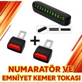 Togg T10X V2 Awd Uzun Menzıl 320KW Araca Uygun Araç Içi Numaratör + Oto Kemer Yükselten Toka 2 Adet