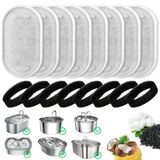 TOGGATH 16'lı Paket Kedi Su Çeşmesi Filtreleri Değiştirme 70oz 110oz Paslanmaz Çelik Pet Çeşmesi ile Uyumlu Otomatik Su Sebili Ön Filtre Süngerli Kedi Köpek için Yedek Filtreler