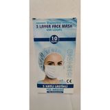 Toggo 3 Katlı Maske 10'lu 1 Kutu Burun Teli Vardır