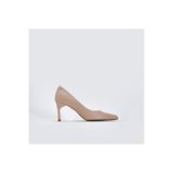TOGO Bej Hakiki Deri Kadın Stiletto [060063]