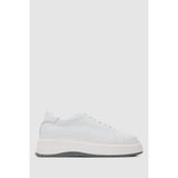 TOGO Beyaz Hakiki Deri Kadın Sneaker Ayakkabı [060144]