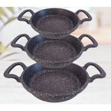 Togo Gri 16-18-20 cm 3'lü Döküm Sahan Set