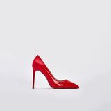 Togo Kadın Stiletto 060061 , Kırmızı Rugan, 40