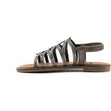 Togo Kadın Taşlı Düz Sandalet [060137], Platin, 37