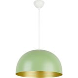 Togo Özel Tasarım Modern Salon - Mutfak - Cafe - Çocuk Odası Metal Yeşil Içi Gold Tekli Sarkıt Avize - Yeşil - Gold