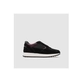 TOGO Siyah - Bordo Hakiki Deri ve Air Netting Kumaş Erkek Sneaker Ayakkabı [052124]
