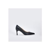 TOGO Siyah Hakiki Deri Kadın Stiletto [060063]