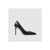 TOGO Siyah Hakiki Deri Kadın Stiletto Ayakkabı [060068] - 13 Pont (8.7 cm) Topuk