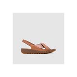 TOGO Taba - Bronz Hakiki Deri Kadın Comfort Sandalet [060200]