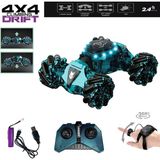 Toha Bilekten Kontrol Metalik Drift Araba – Uzaktan Kumandalı, Full Fonksiyon, Işıklı, 4x4 USB Şarjlı - Turkuaz