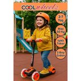 Toha Cool Wheels Twist With Light Işıklı 3 Tekerlekli Scooter - 3-7 Yaş Ayarlanabilir Gidonlu Çocuk Scooterı - Turuncu