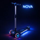 Toha Coolwheels Nova Katlanır Işıklı Çocuk Scooter 6+ | Yan Gövde & Tekerlekler LED Işıklı - Mavi