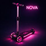 Toha Coolwheels Nova Katlanır Işıklı Çocuk Scooter 6+ | Yan Gövde & Tekerlekler LED Işıklı - Pembe