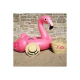 TOHA Intex Şişme Pembe Flamingo Deniz Yatağı | 147×140x94 cm Tutma Kulplu Dev Şamandıra