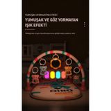 TOHA Piyanolu Oyun Halısı Sevimli Dinozor Tasarımlı Işıklı Müzikli Aktivite Halısı Bebek Oyun Matı 56x73x47 cm Eğitici Oyuncak