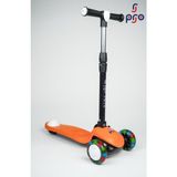 Toha Pro Wheels Işıklı Katlanır Scooter – 3+ Yaş, LED Teker, Max 50 kg - Turuncu