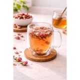 Tohana Borosilikat Isıya Dayanıklı Çift Cidarlı Cam Kupa 250 ml