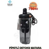 Tohana H2O Pipetli Tritan Detoks Matara - 750ML - Siyah