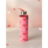Tohana Kalp Desen Kilifli 500 ML.Cam Matara - Pembe