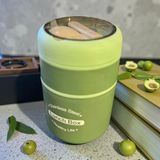 Tohana Kulplu Çelik Sefer Tası - Yemek Termosu Saklama Kabı 2 Katlı Yeşil 710 Ml. 304 Paslanmaz Çelik