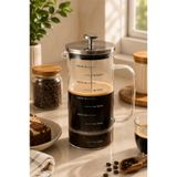 Tohana Metal Kapaklı 1000 ml French Press – XL Büyük Boy Isıya Dayanıklı Borosilikat Cam Kahve ve Bitki Çayı Demlik