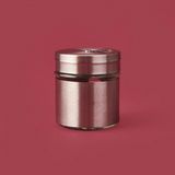 Tohana Metal Kaplı Cam Baharatlık - Gri - 5,5 cm - Ahşap