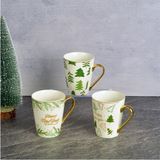 Tohana Porselen Kupa Xms Yılbaşı Kupası 300 ml - Renkli