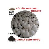 Tohum Gübre 2000 Adet Kültür Mantarı Tohumu Ve 8 Litre Kültür Mantarı Ekim Torfu