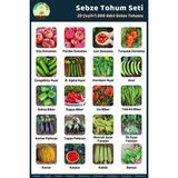 Tohum Seç Sebze Tohum Seti, 20 Çeşit, 1.000+ Adet Sebze Tohum Seti, Avantajlı Tohum Seti - 1 Adet