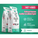 Toi Moi 2Li Avantaj Paketi Kokuya Hassas Topaklanan Tozsuz Kokusuz Bentonit Kedi Kumu 2X10kg