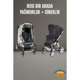 Tois Baby Fermuarlı Bebek Arabası Yağmurluğu + Puset Sinekliği (Siyah)