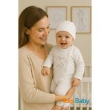 Tois Baby Organik Hastahane Çıkışı Bebek Takımı 0-3 Ay Beyaz Renk - 0 - 3 Ay